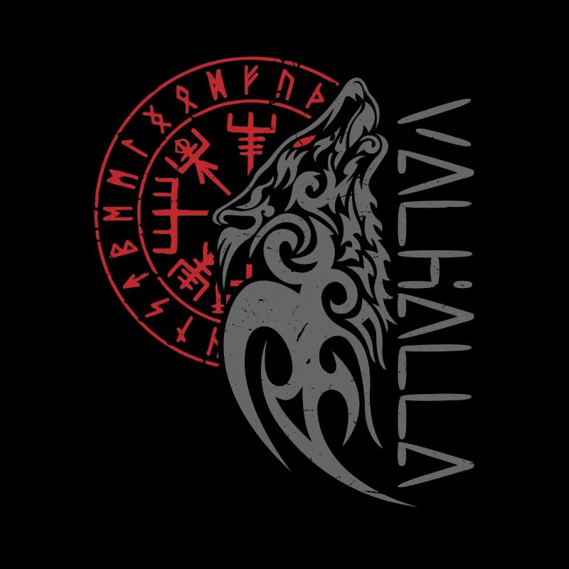 Valhalla Wolf Odin Compass