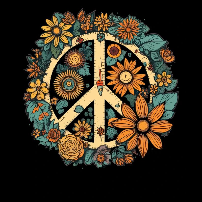 Kostüm Hippie Peace Zeichen
