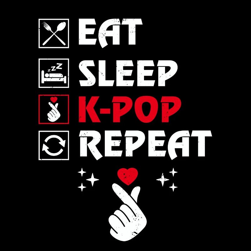 Manger Dormir K-pop Répéter coréen