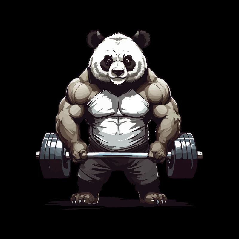 Conception de dynamophilie de musculation Panda