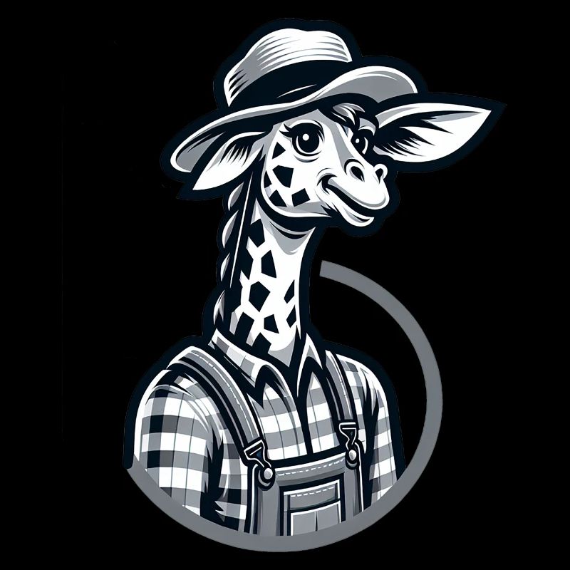 Cute Giraffe Farmer