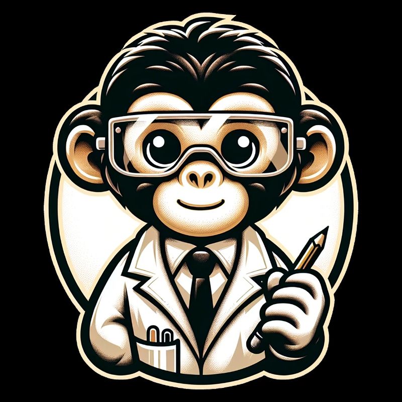 Cute Monkey Scientist