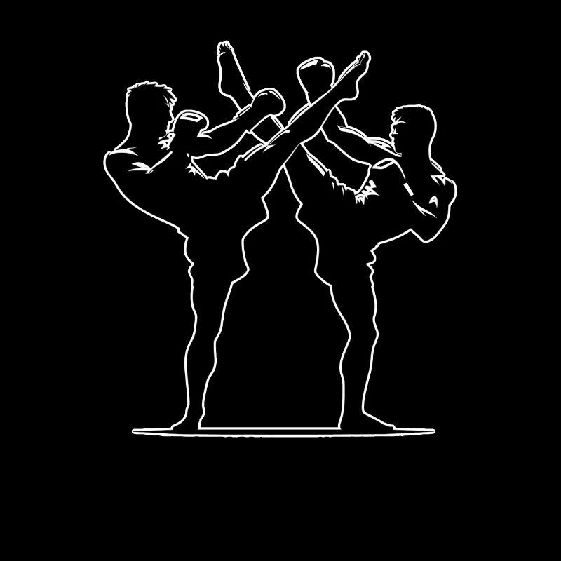 Conception de combattant Muay Thai
