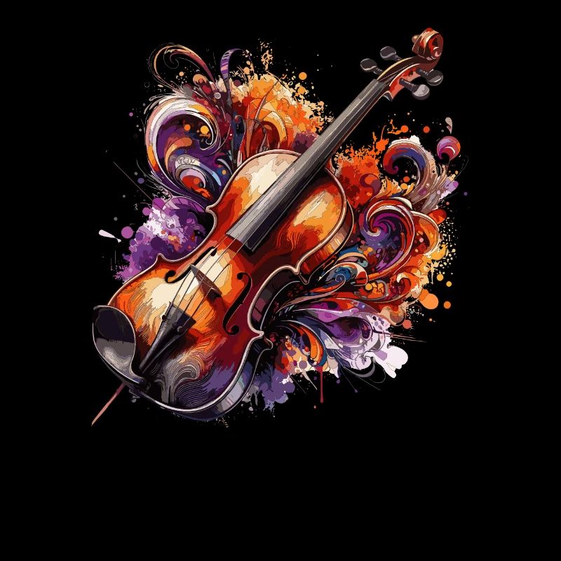 ColoUful Violin Drawing