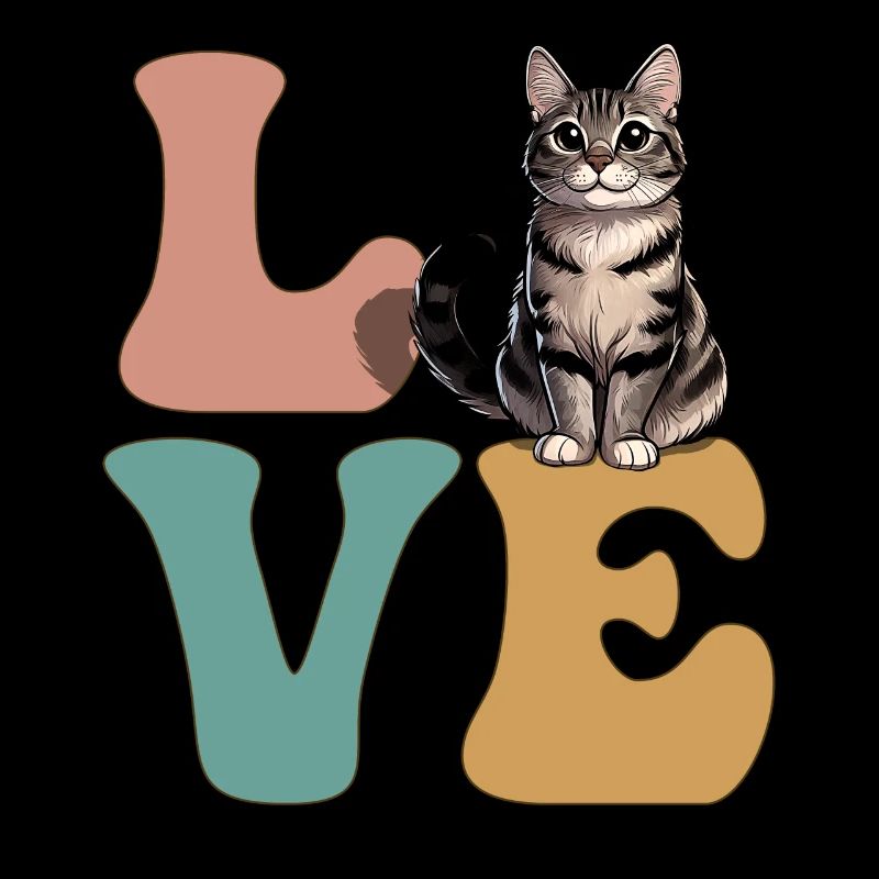 LIEBE Tabby Katze Orange Katze