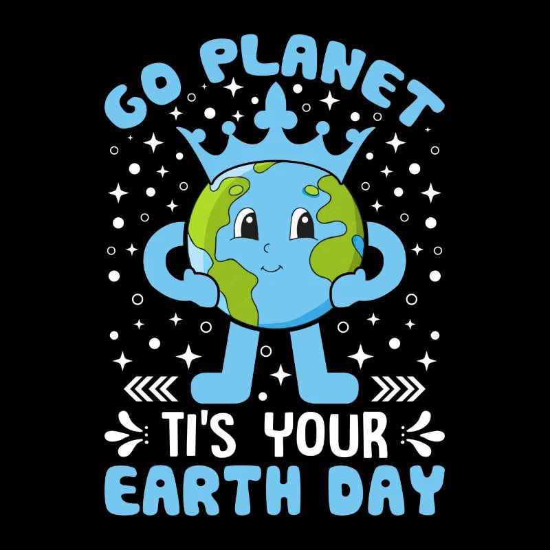 Go Planet c’est votre œuvre d’art joyeuse du Jour de la Terre