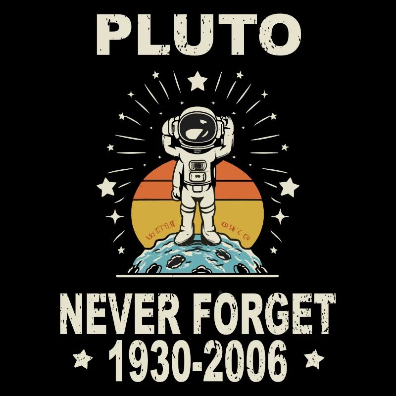 Pluto Never Forget Retro Funny Nerdy Science