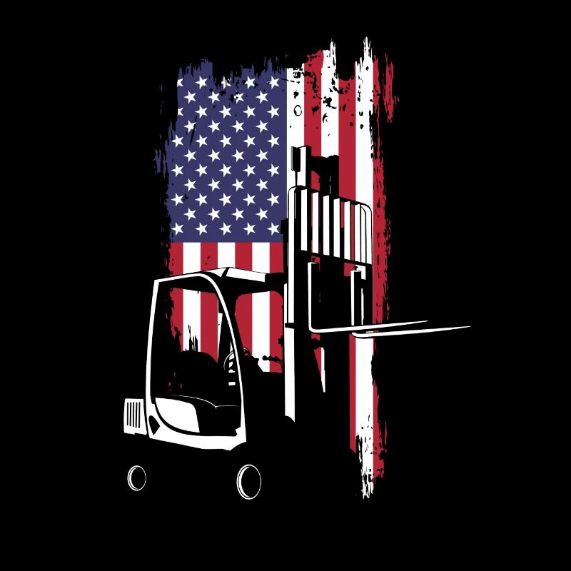 Chariot élévateur Drapeau des États-Unis