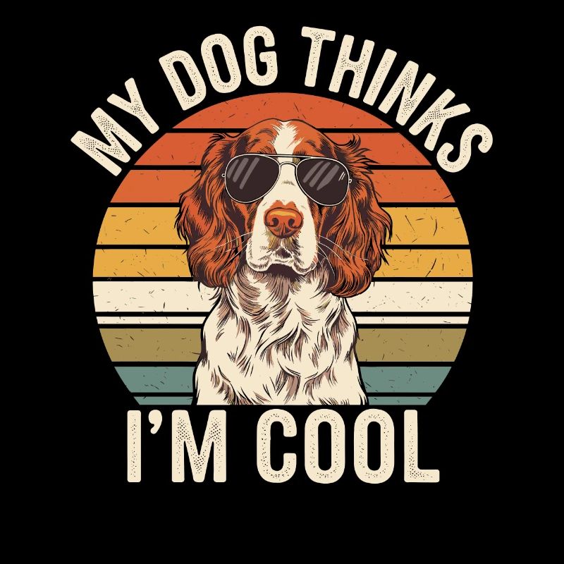 Épagneul Breton Mon chien pense que je suis cool