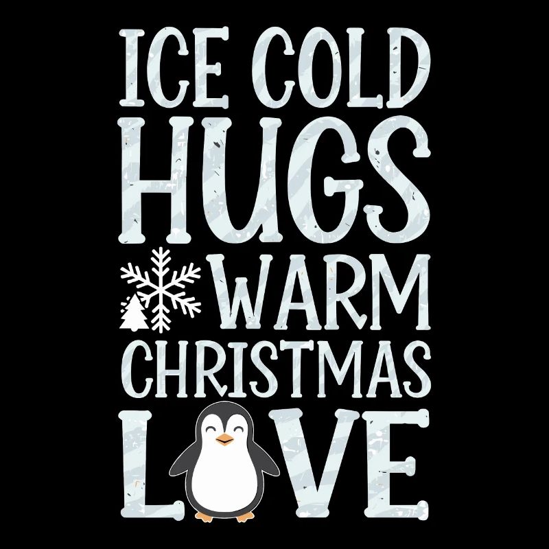 Penguin Christmas Cold Hugs Warmth