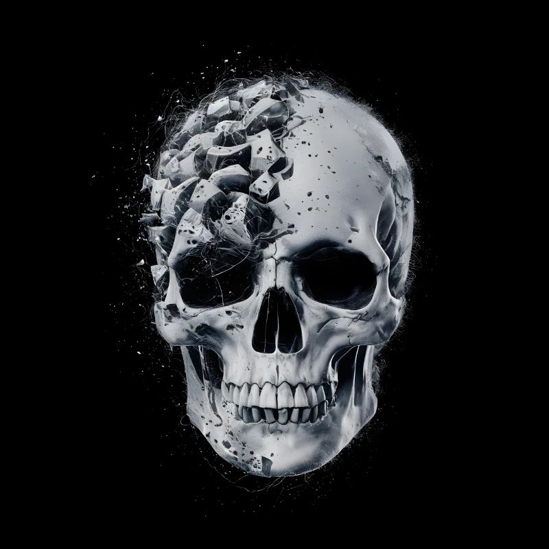 Zerfallener Schädel