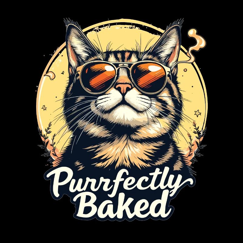 Chat parfaitement cuit Drôle de chat Dicton de chat