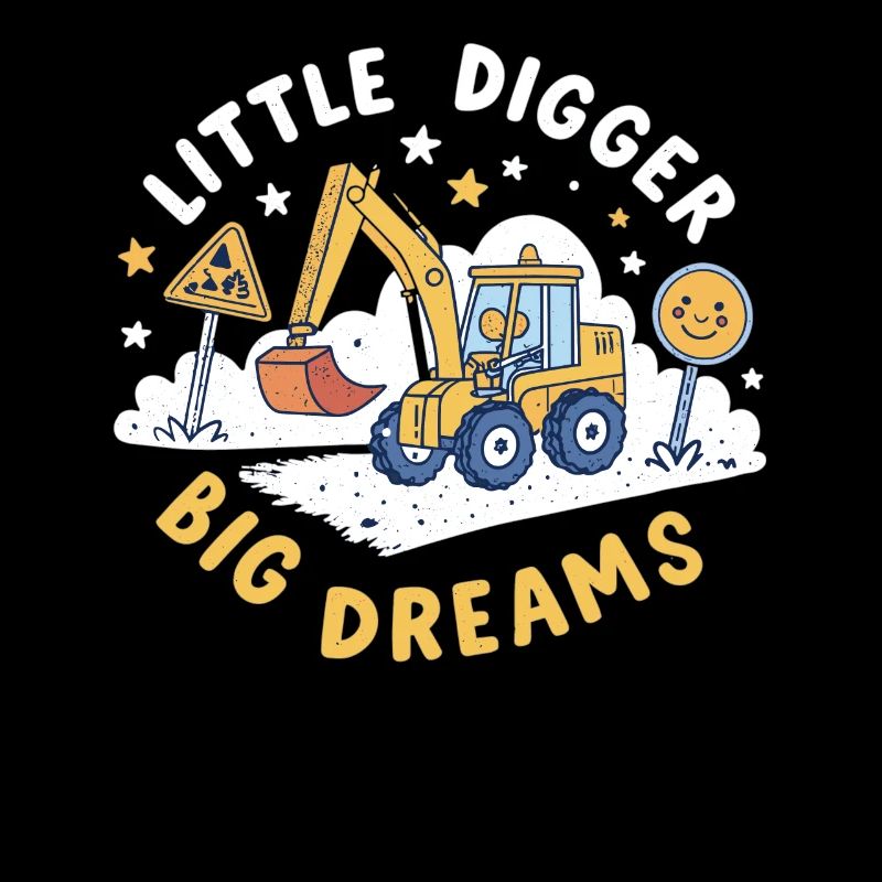 Little Digger Big Dreams - Conception mignonne de l’excavatrice