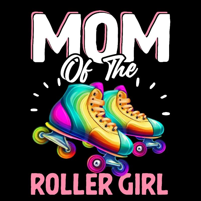 Mutter des Rollermädchens Rollschuhlaufen Roller