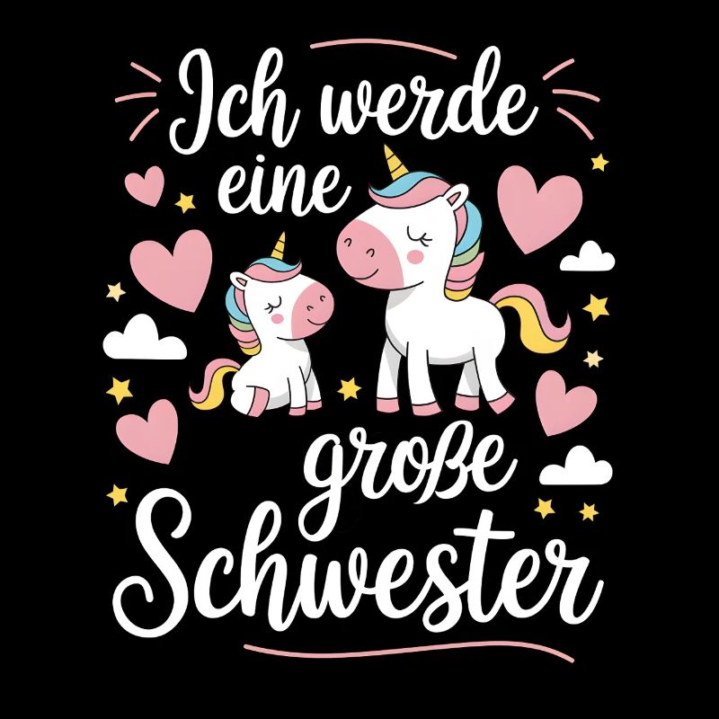 Ich werde eine große Schwester Einhorn