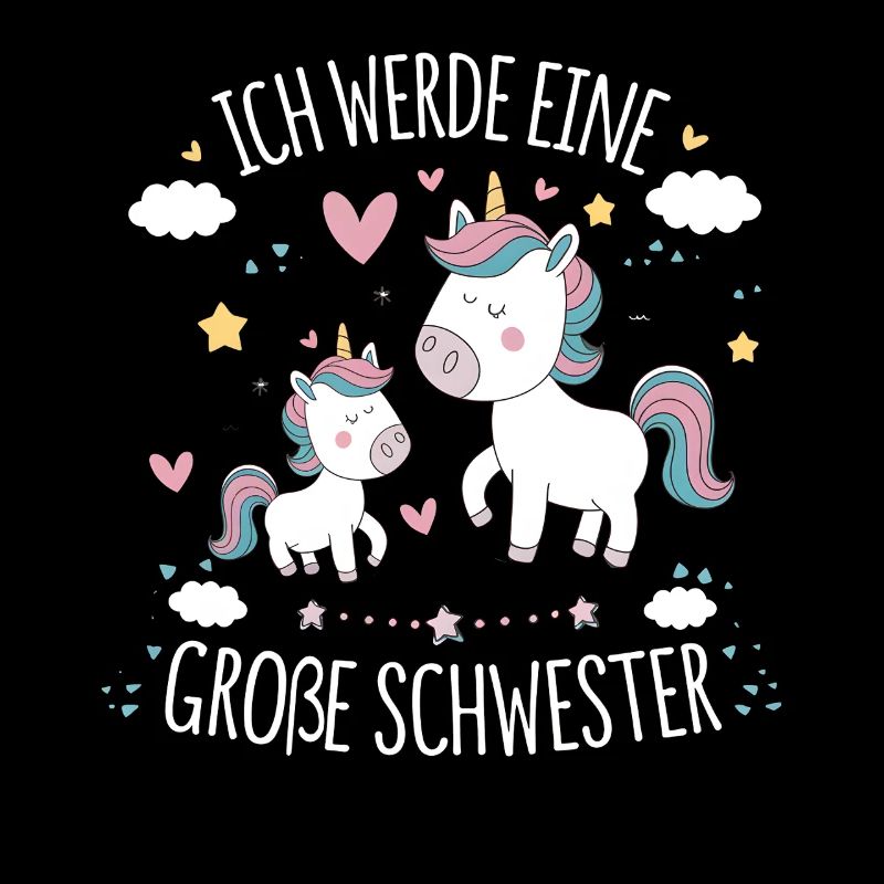 Ich werde eine große Schwester Einhorn