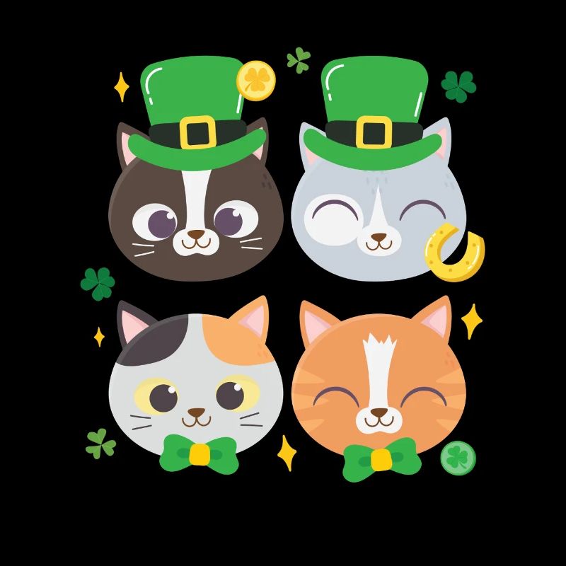 Chat Chaton Fête de la Saint-Patrick