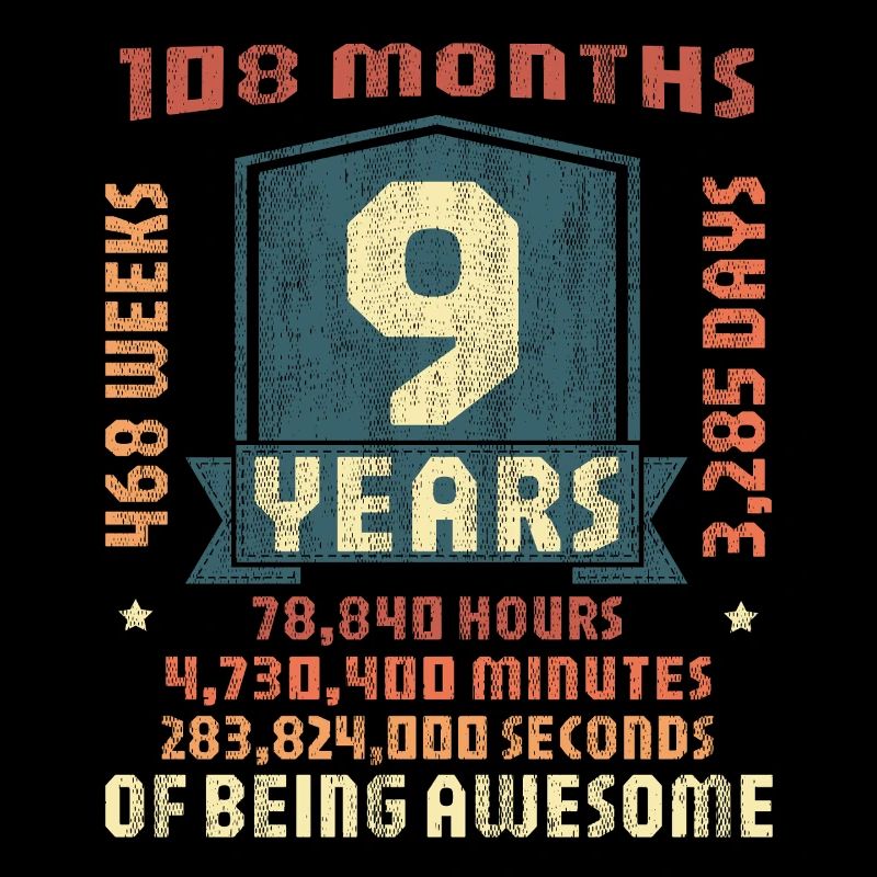 9 ans ! Cadeau d’anniversaire pour 9 ans