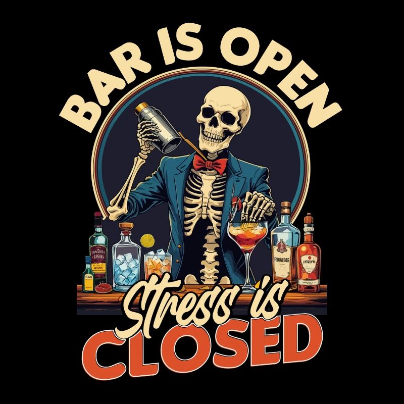 Barkeeper Barmann Bar Is Open Stress Is Closed