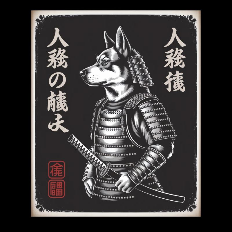 Chien Samouraï en Ukiyo-e japonais