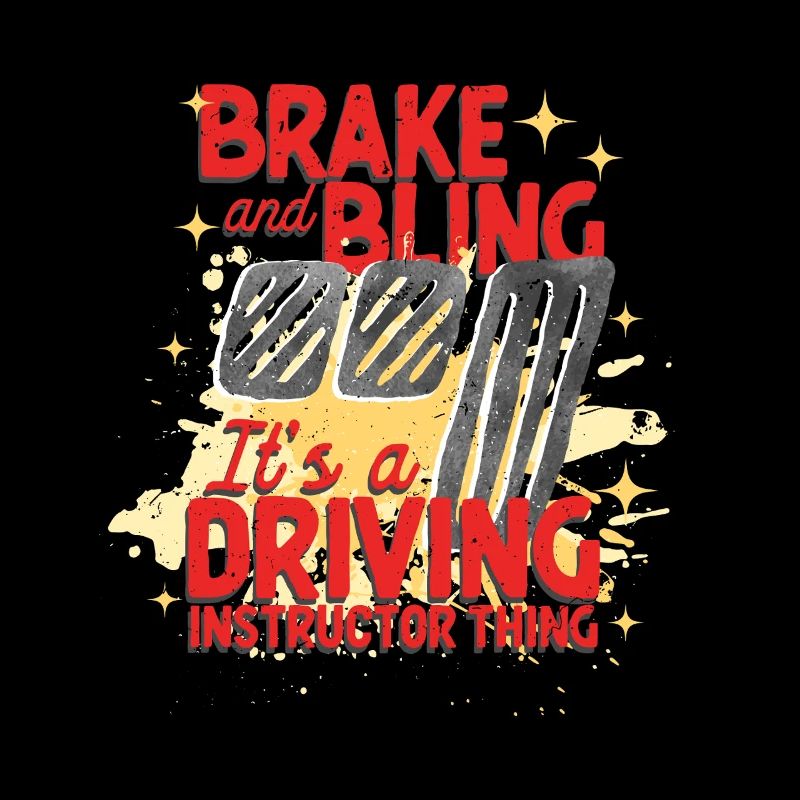 Instructeur de conduite Instructeur d’auto-école Frein Et Bling