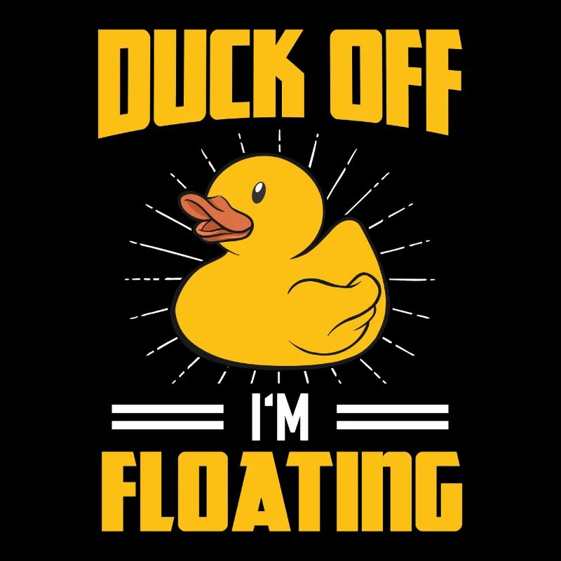 Gelbe Gummiente Duck Off I'm Floating