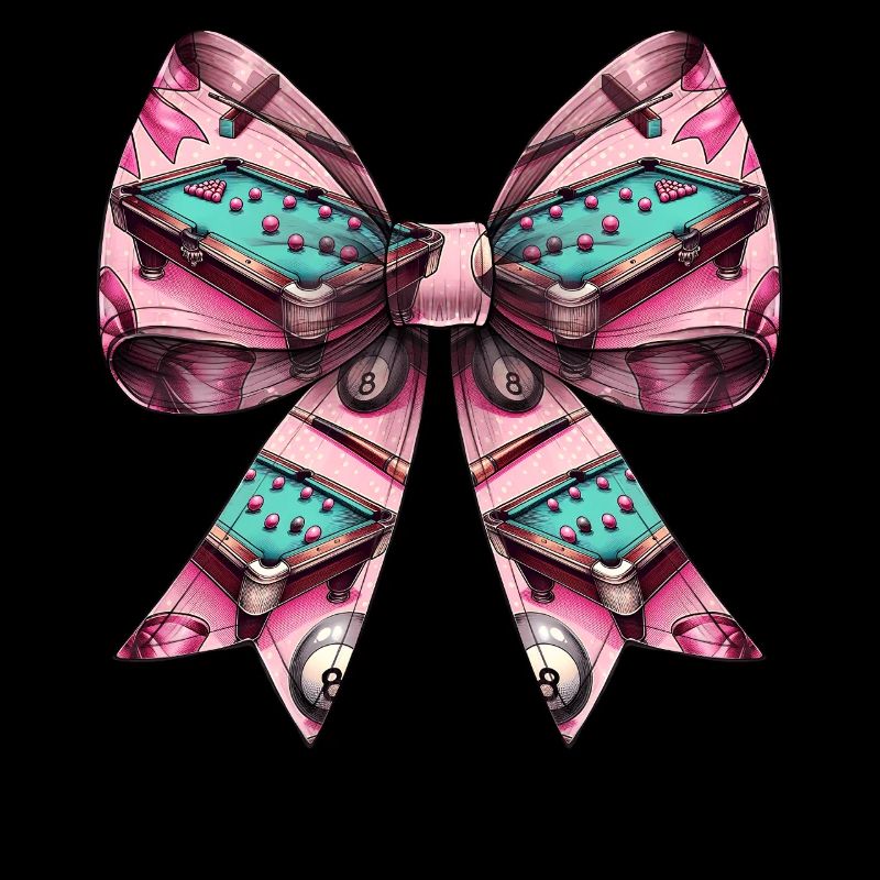 Coquette Bow Billard Table de billard Boules de queue