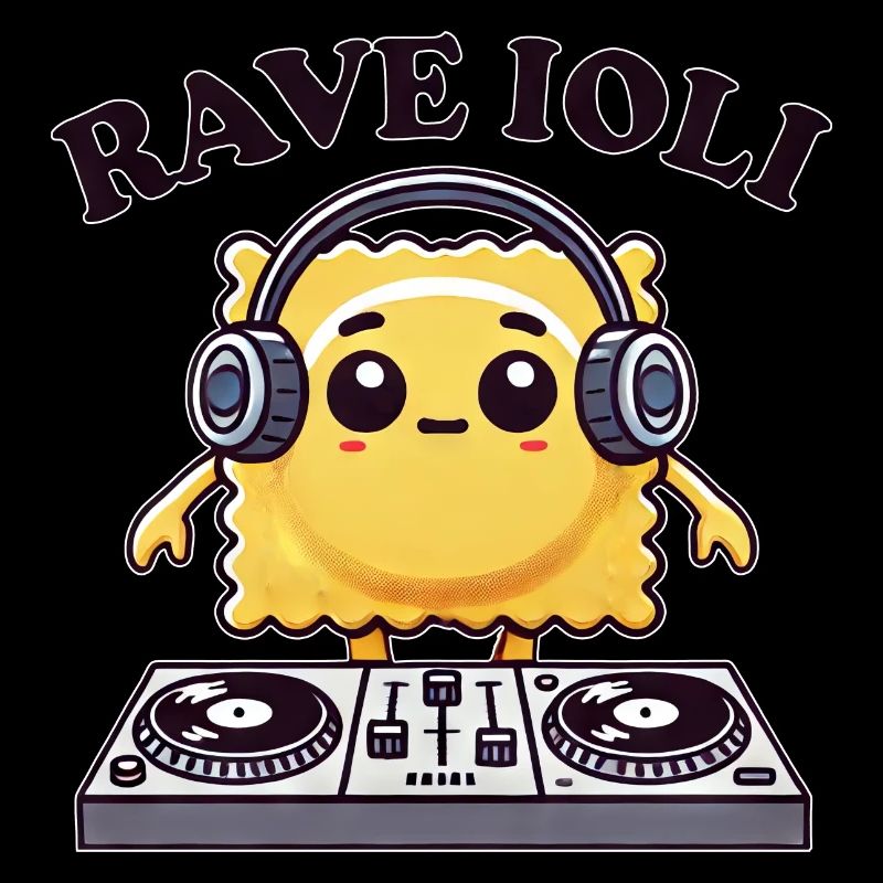 Ravioli Techno Musician DJ Rave Dancing Disco