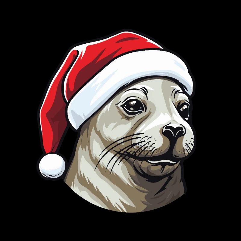 Tête d’animal de Noël de phoque de phoque