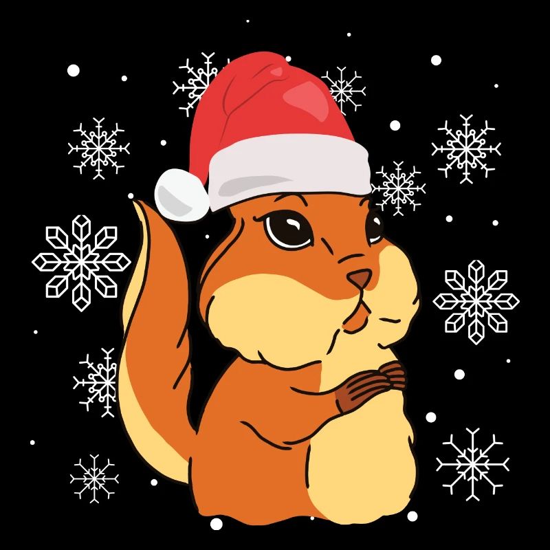 Joyeux Noël Forêt Animal Mignon Chipmunk Squirr