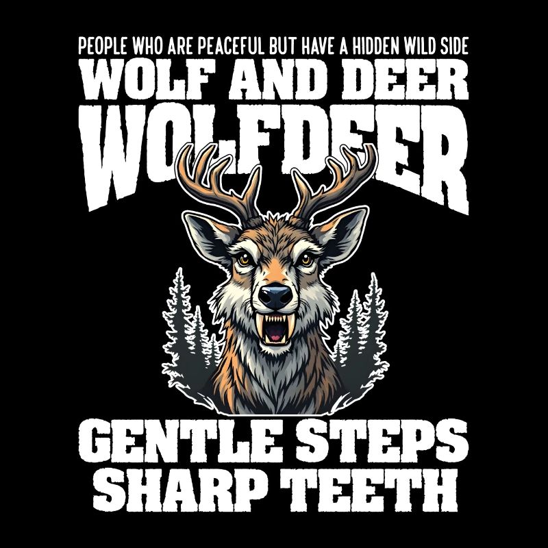 GENTLE STEPS SHARP TEETH - WOLF AND DEER