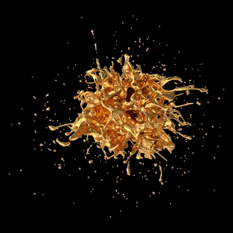 Gold Spritzer 3D - Éclaboussures