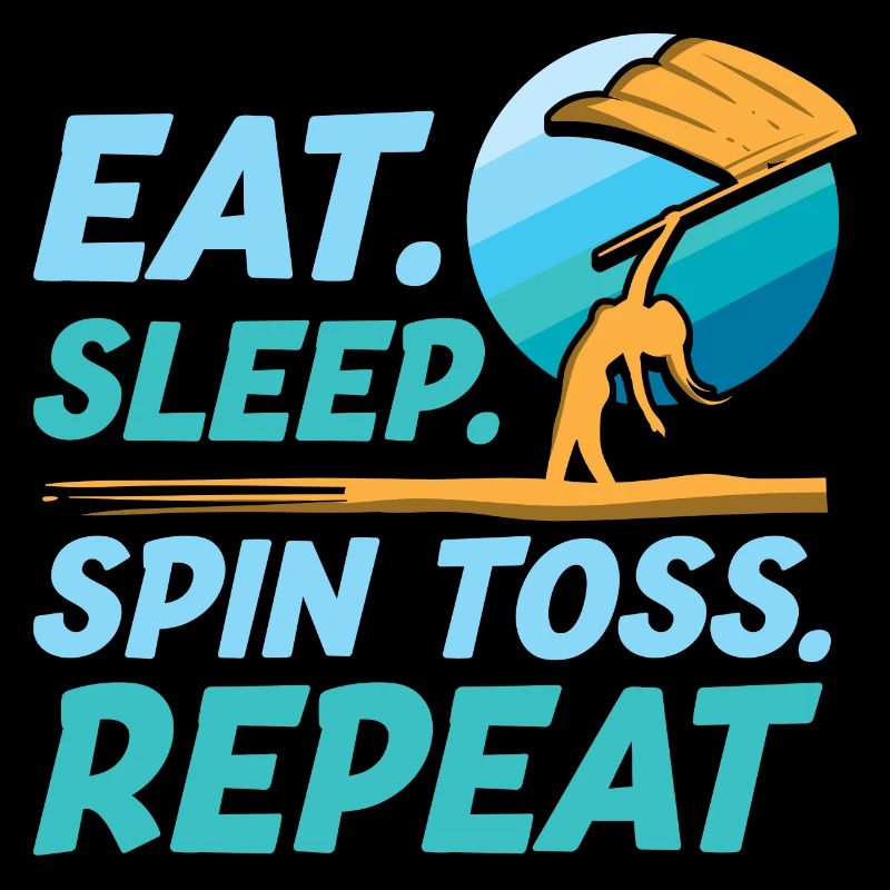 Eat Sleep Spin Toss Repeat Funny Color Guard