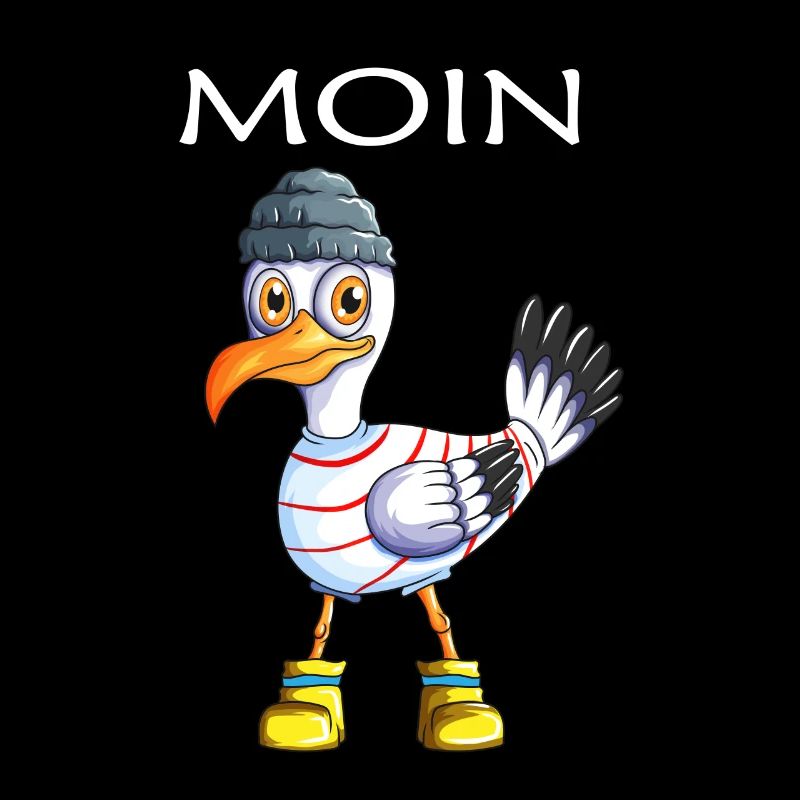 Plattdeutsche Möwe Moin Spruch Nordsee Liebhaber