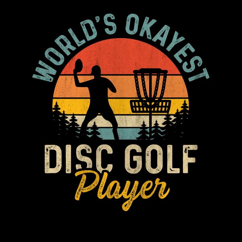 Retro Sunset Worlds Okayest Disc Golf Player