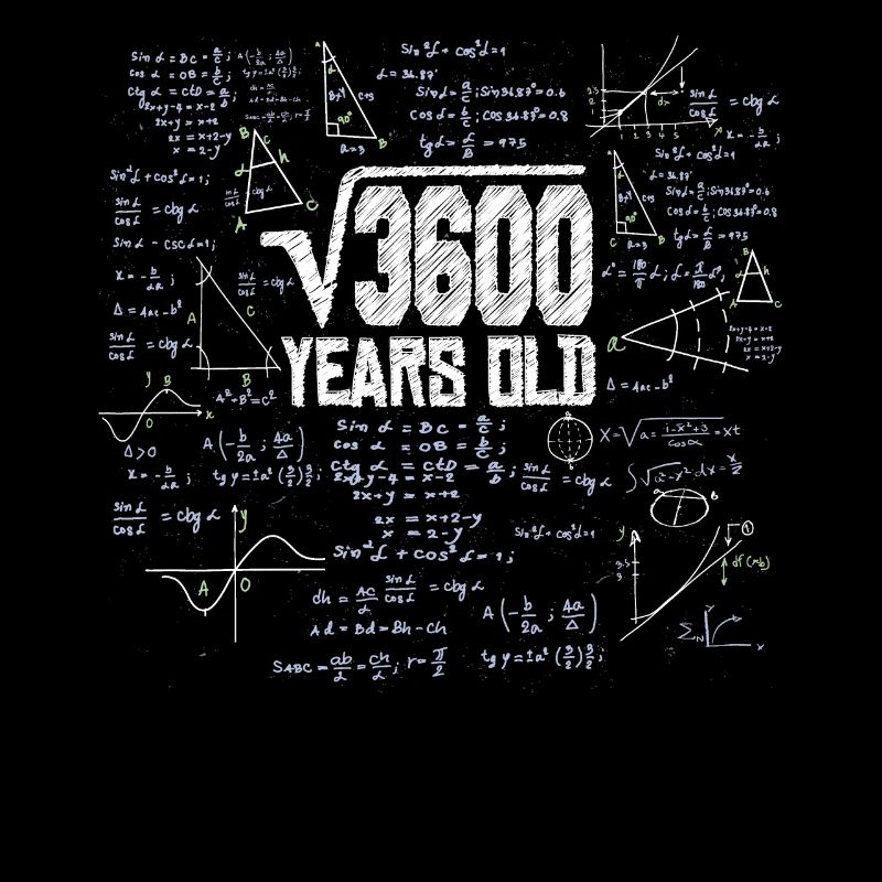 Racine carrée de 3600 math nerd 60e anniversaire