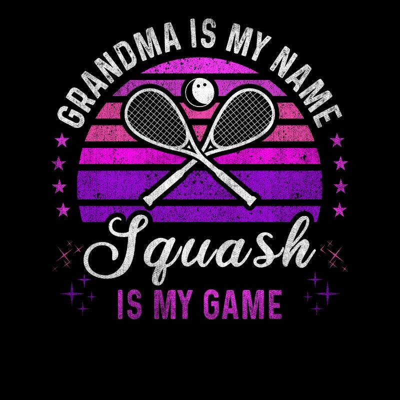 Squash Grandma Retro Sunset Squash Player