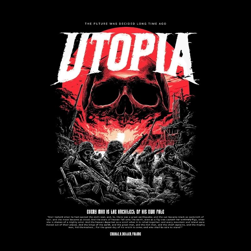 Utopia Crâne Rouge de Feu