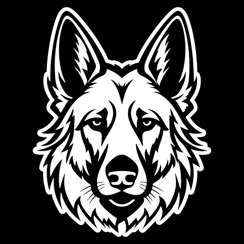 German Shepherd Dog Head