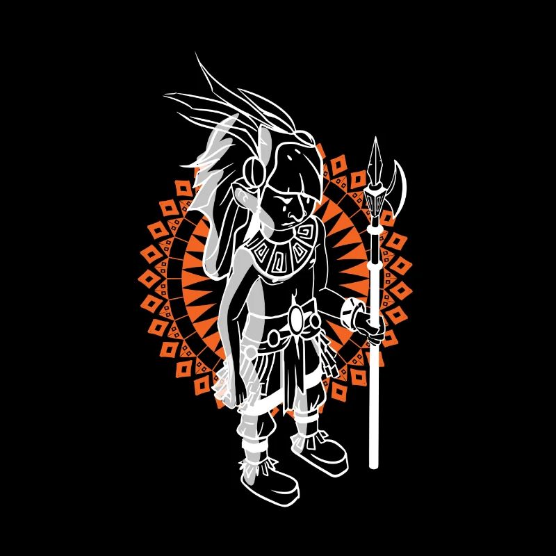 Aztec Man Warrior Maya Inca Eingeborene Zivilisation