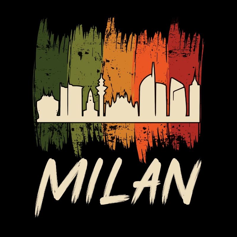 Mailand Retro Skyline mailänder Dom