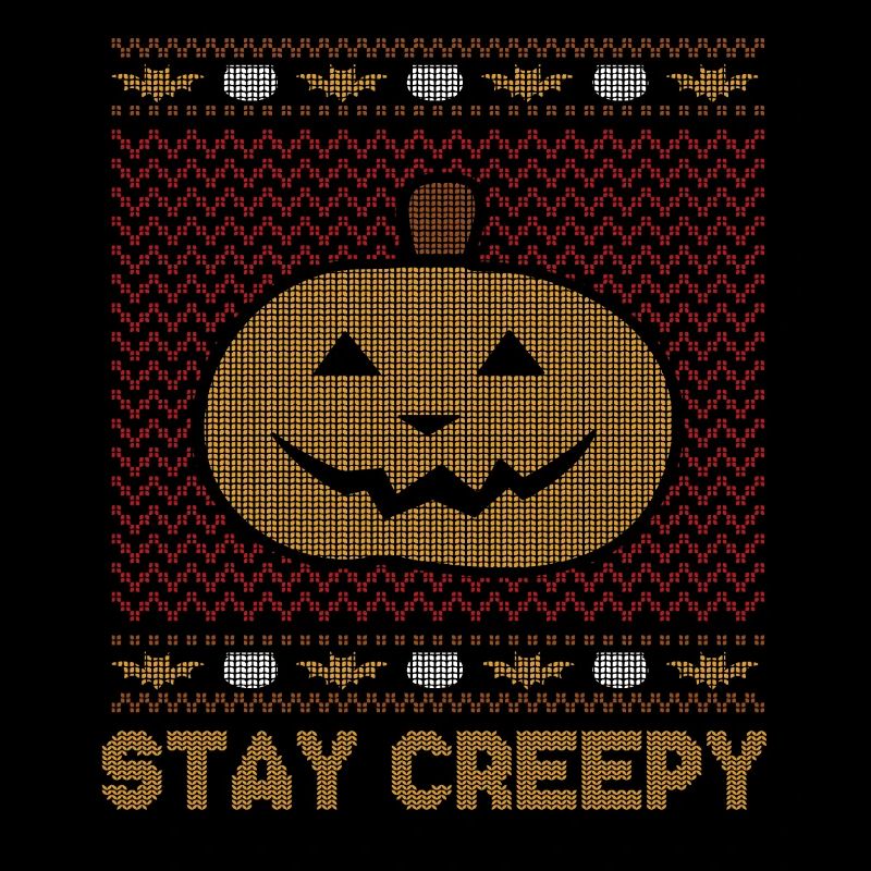 Stitch Pattern Pumpkin Creature Creepy Halloween