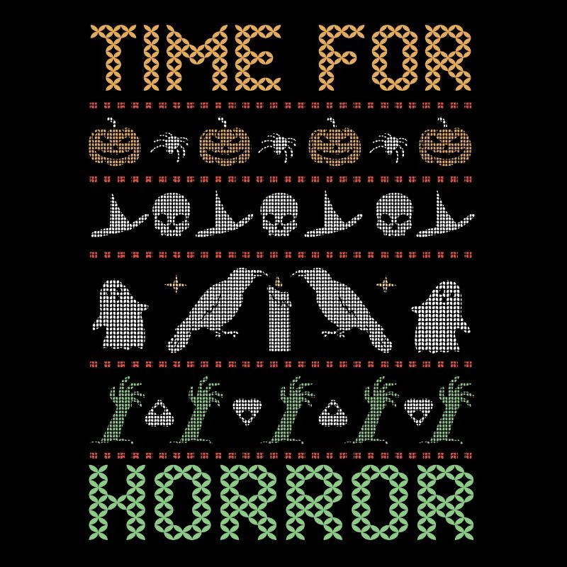 Stitch Pattern Horror Creatures Halloween