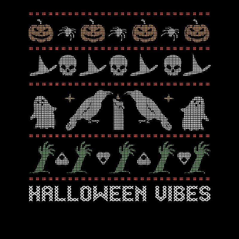 Stitch Pattern Horror Creatures Vibes Halloween