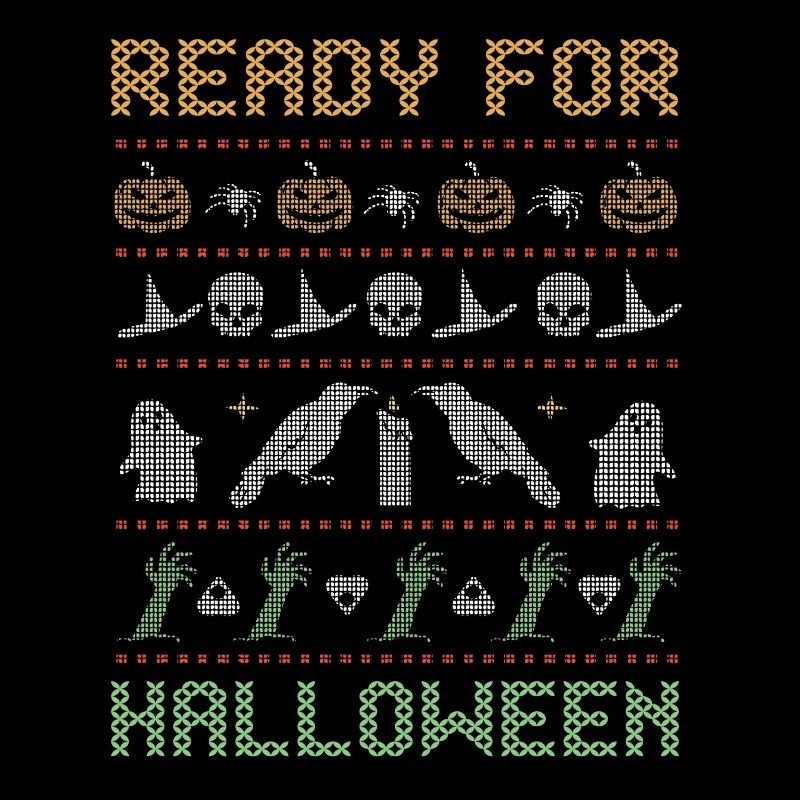 Stitch Pattern Horror Creatures Ready Halloween