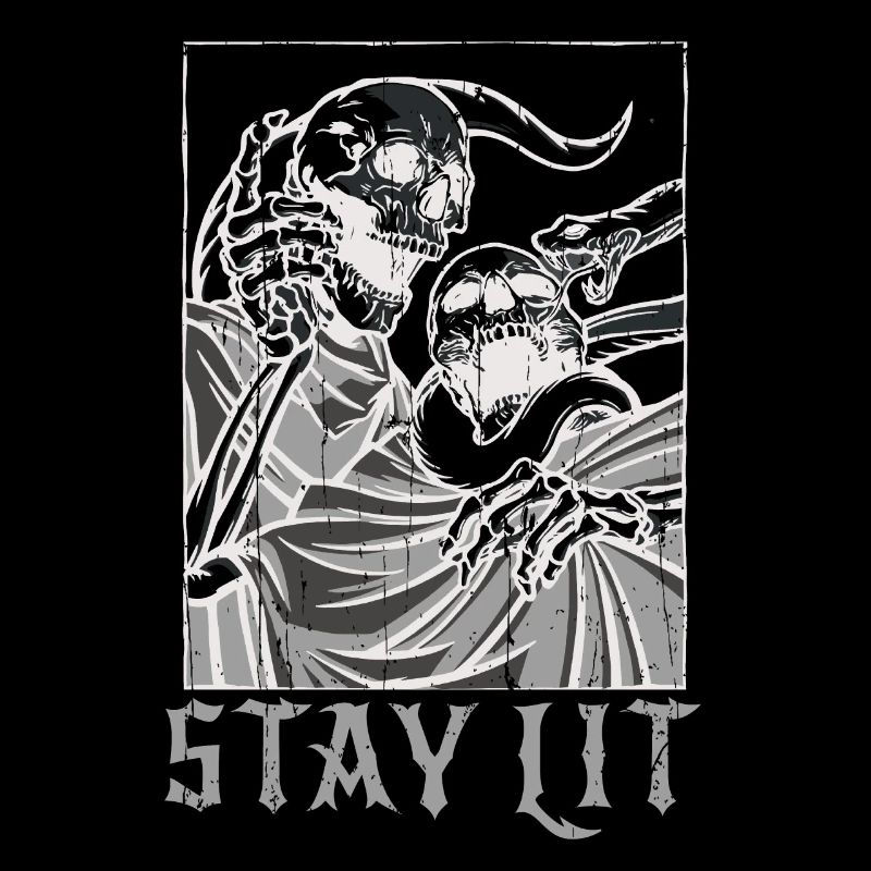 Skeleton Bones Tarot Card Occult Stay Gothic