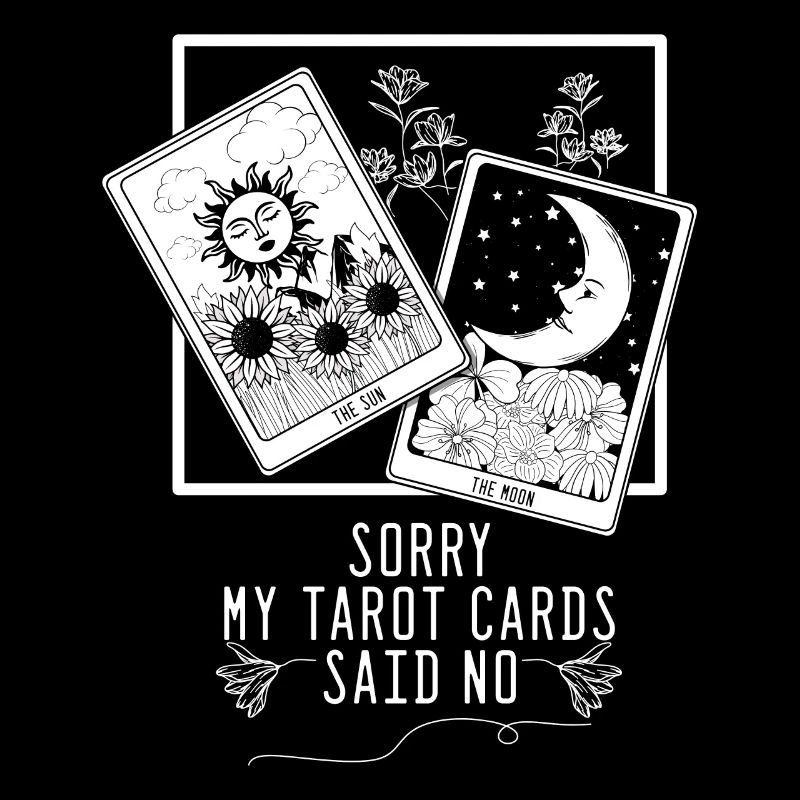 Gothic Moon Sun Tarot Card Said No Halloween