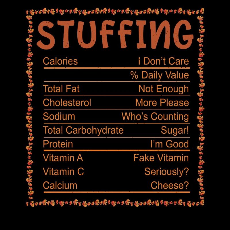 Nutrient Content Autumn Leaf Stuffing Thanksgiving