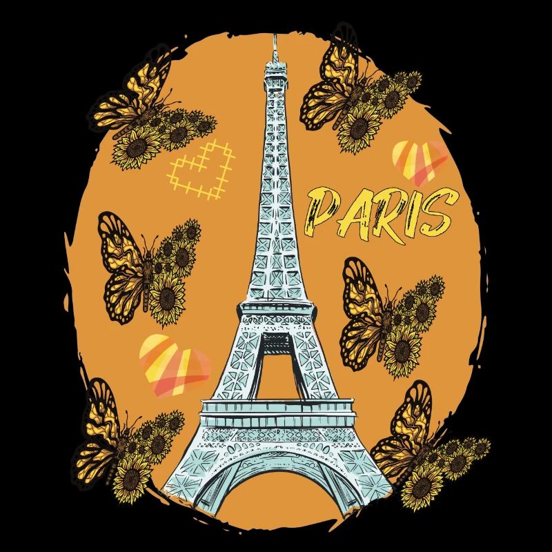 Amour Paris Coeurs Tour Eiffel Papillon Frankr