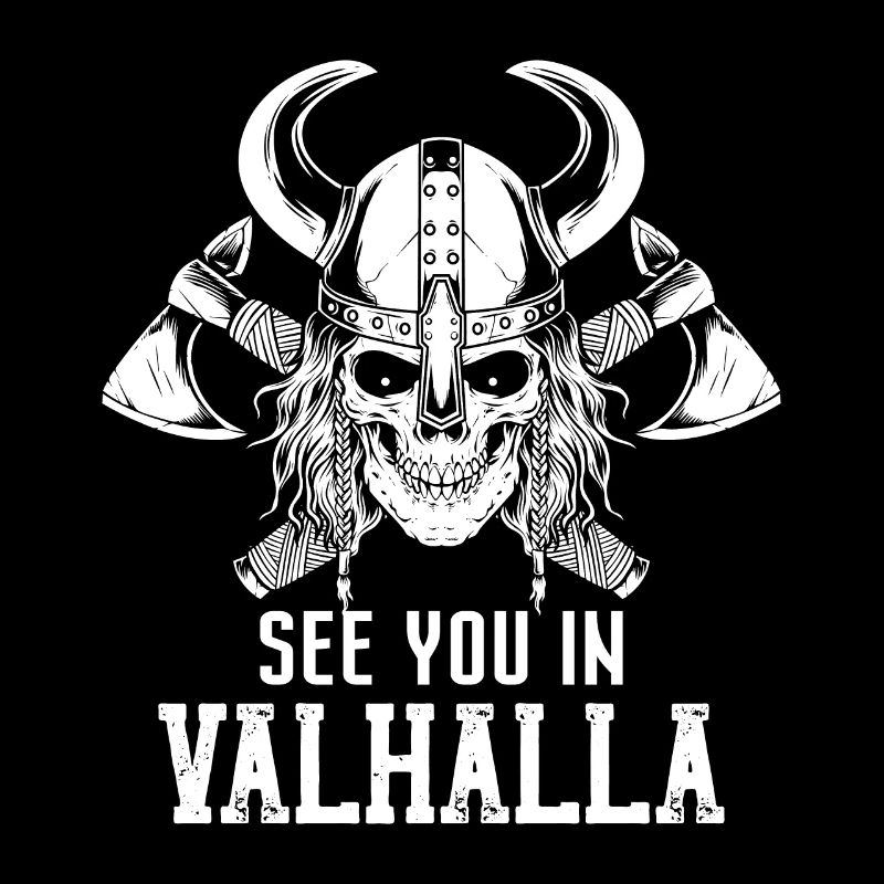 Viking Skull Axe Valhalla Warriors Mythology